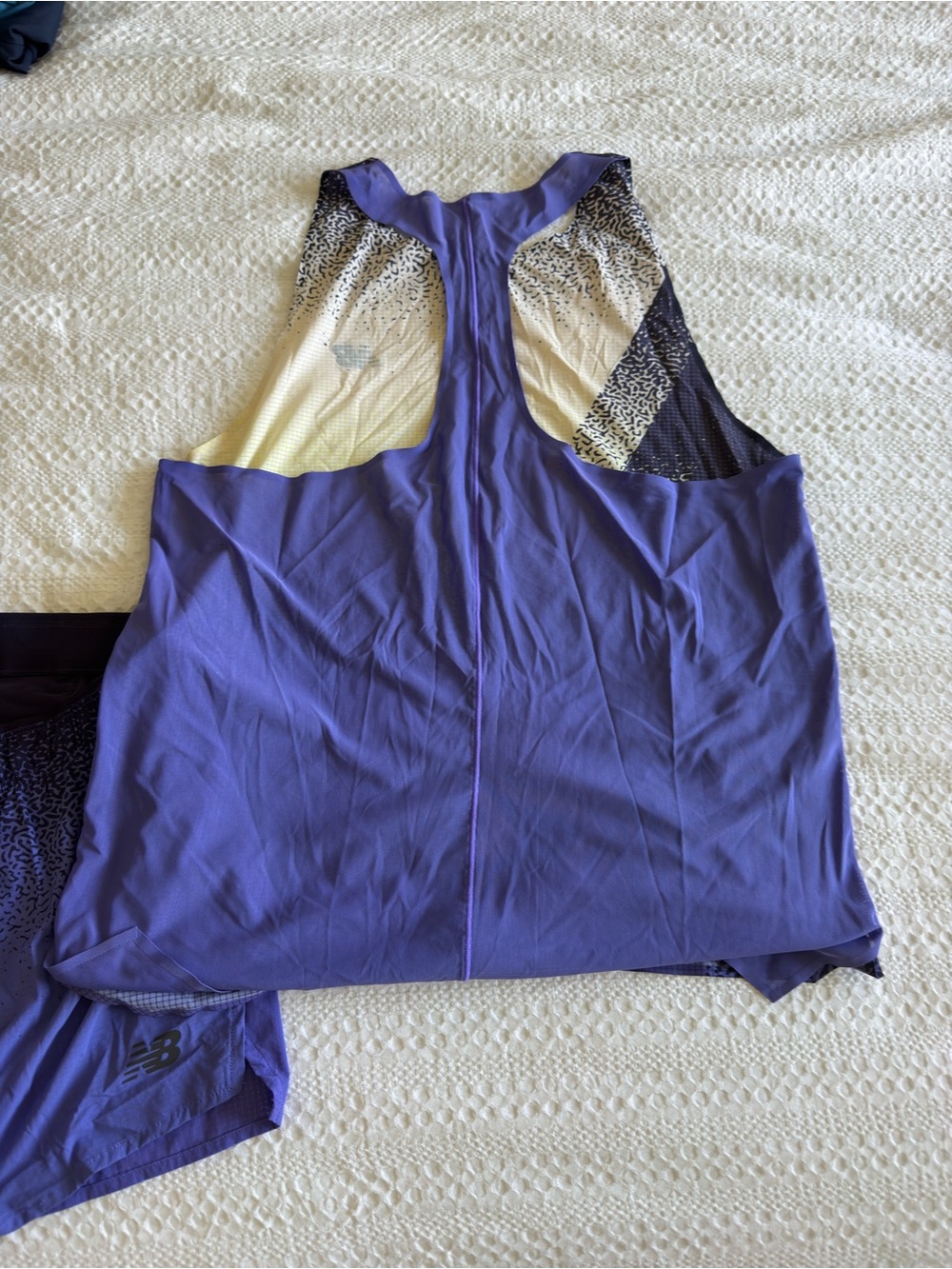 New Balance Men's Purple Gradient Athletic Shorts & Tank Set - Picture 2 of 4